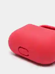 Багровый чехол для наушников AirPods 3 силиконовый с карабином и защитой разъема