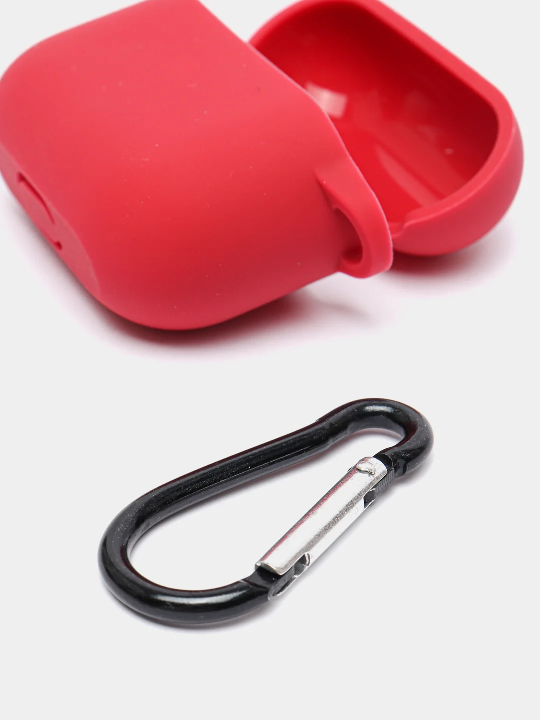 Багровый чехол для наушников AirPods 3 силиконовый с карабином и защитой разъема