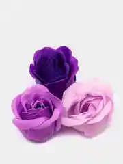Фиолетовый подарочный набор "Мыльные розы", 16 штук