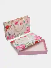 Розовый подарочный набор: пакет и коробка