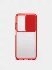 Чехол для Xiaomi Redmi Note 10, матовый, красный, прозрачный