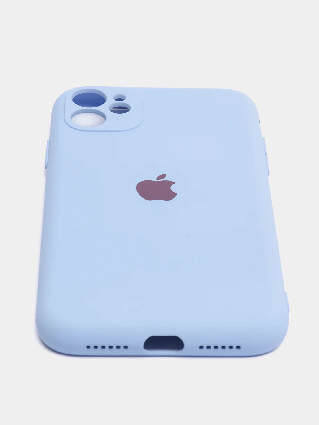 Небесно-голубой чехол на iPhone 11, 13, 12, XR, Pro, Max, Mini, бархатный