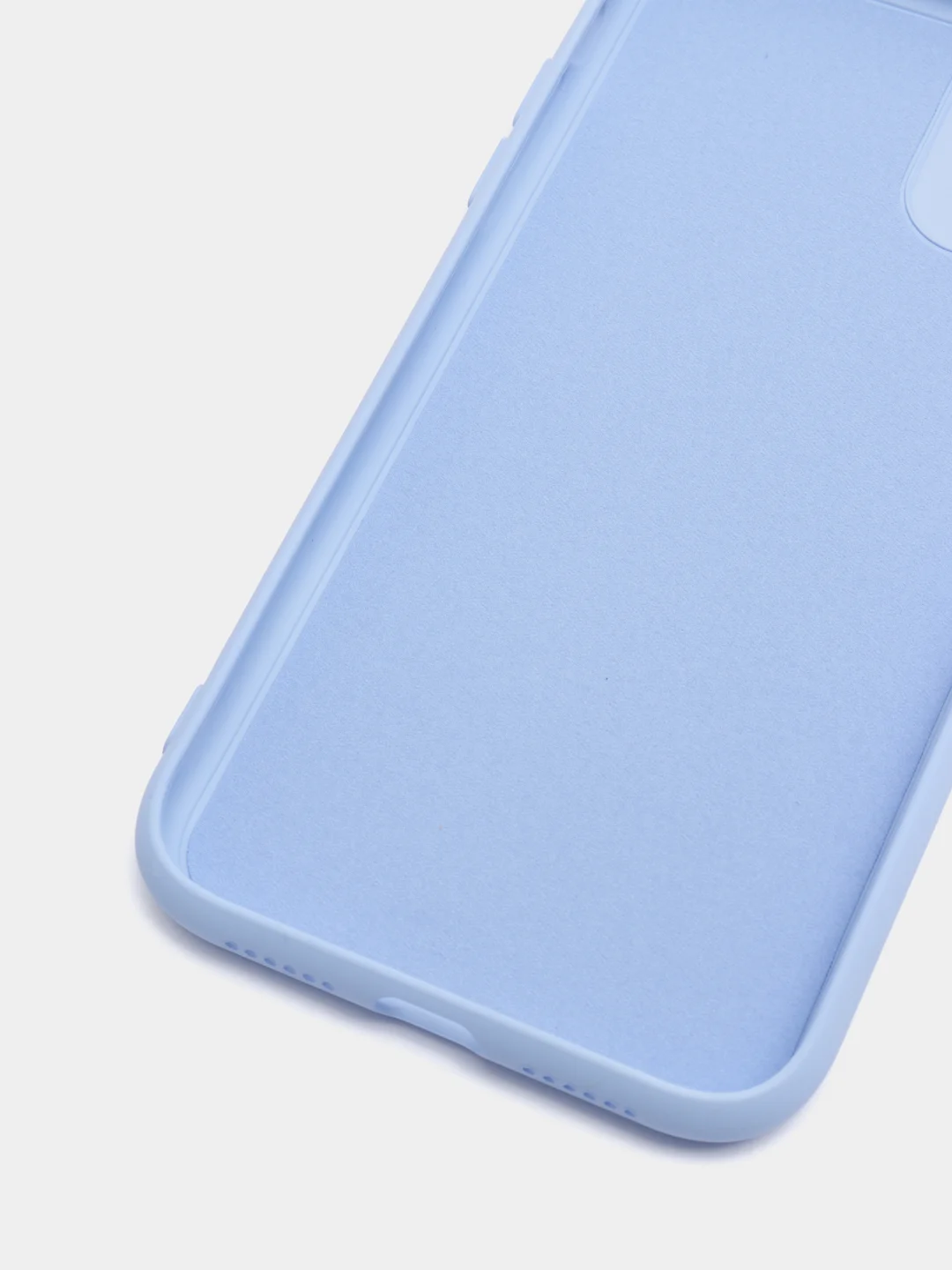 Небесно-голубой чехол на iPhone 11, 13, 12, XR, Pro, Max, Mini, бархатный