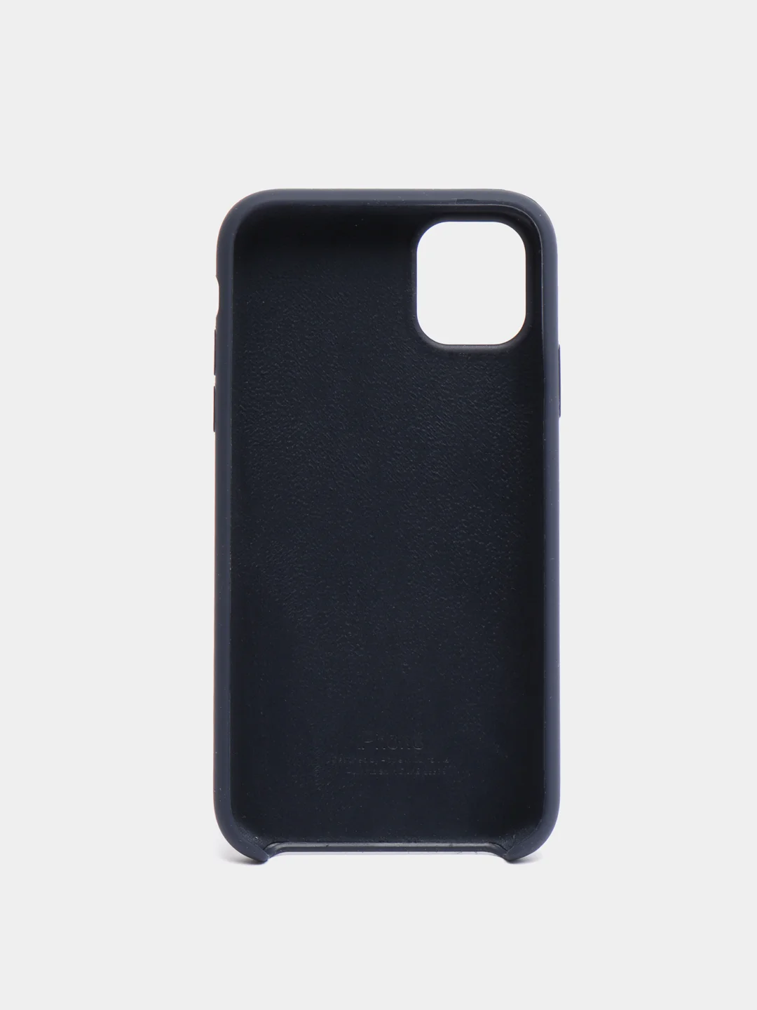 Синий меланж чехол для iPhone 11 силиконовый, с логотипом