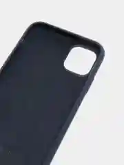 Синий меланж чехол для iPhone 11 силиконовый, с логотипом