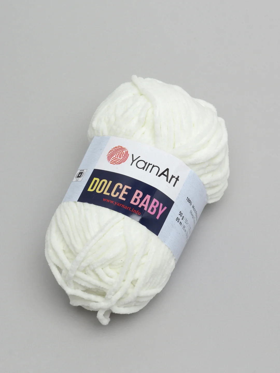 Молочный пряжа плюшевая YarnArt Dolce Baby, 50 г, 85 м
