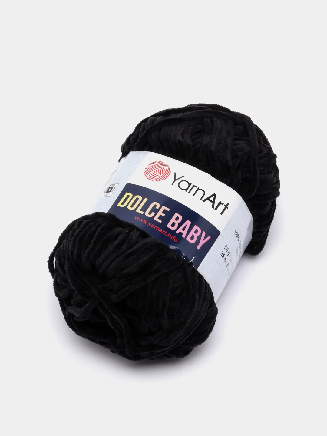 Черный пряжа плюшевая YarnArt Dolce Baby, 50 г, 85 м
