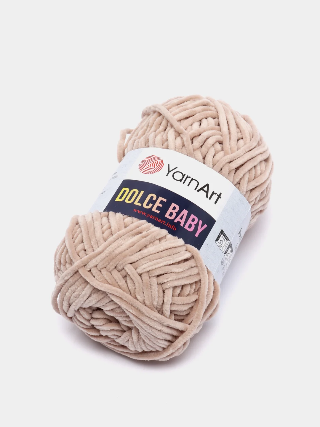Бежевый пряжа плюшевая YarnArt Dolce Baby, 50 г, 85 м