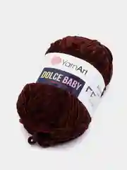 Коричневый пряжа плюшевая YarnArt Dolce Baby, 50 г, 85 м