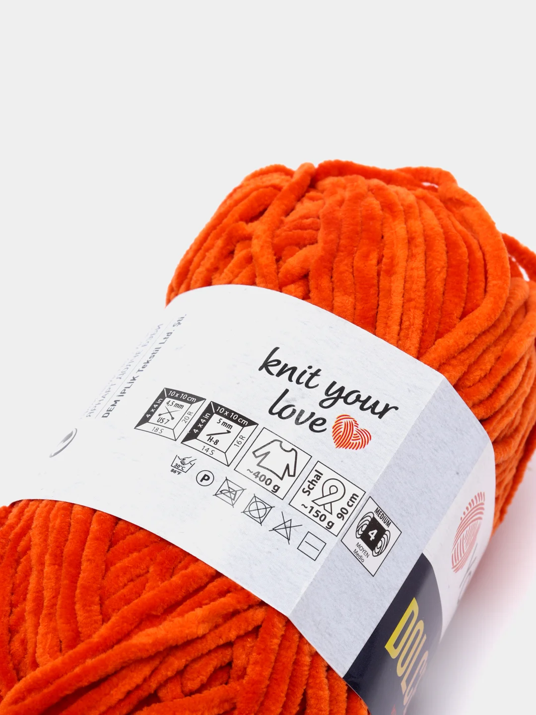 Рыжий пряжа плюшевая YarnArt Dolce Baby, 50 г, 85 м