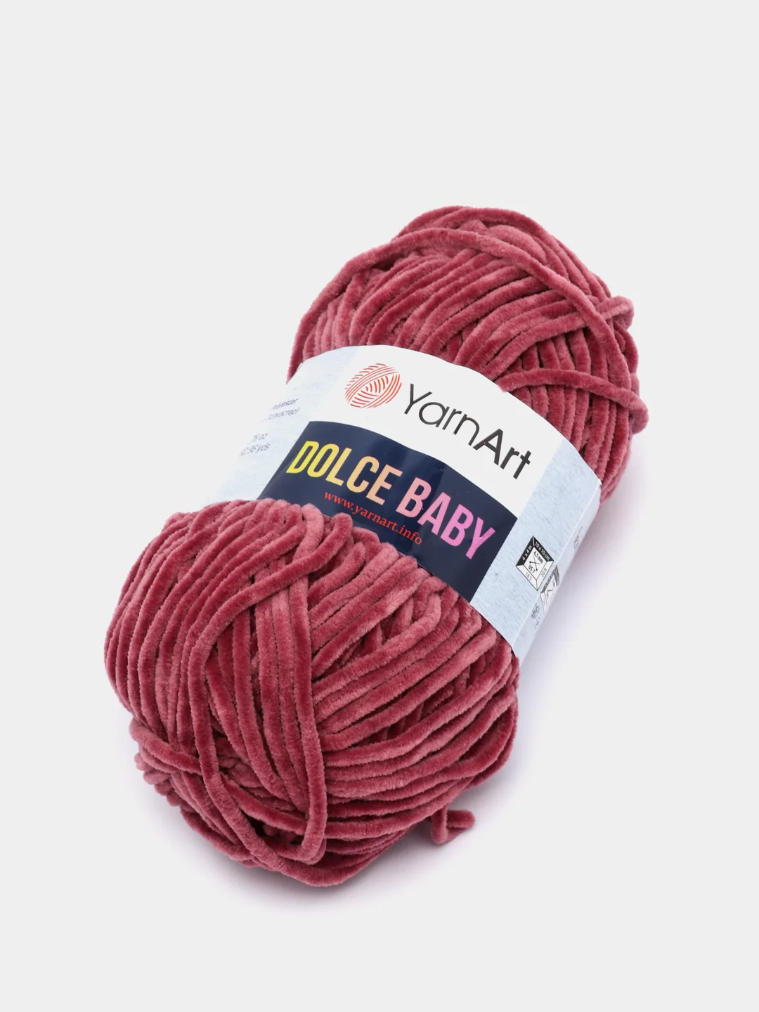 Тёмно-розовый пряжа плюшевая YarnArt Dolce Baby, 50 г, 85 м