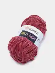 Тёмно-розовый пряжа плюшевая YarnArt Dolce Baby, 50 г, 85 м