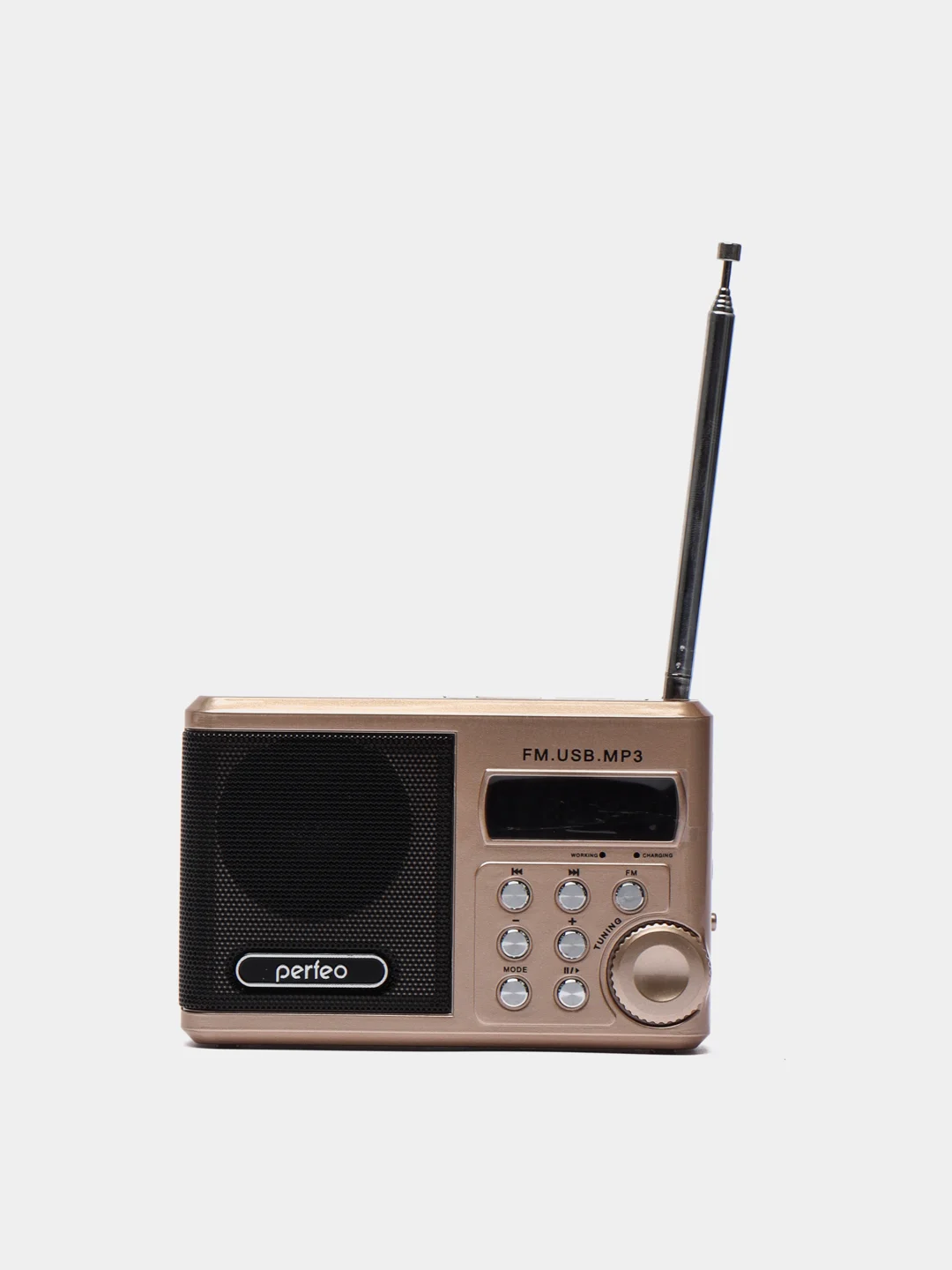 Золотой perfeo мини-аудио Sound Ranger, УКВ+FM, MP3 (USB/TF), USB-audio, BL-5C 1000mAh