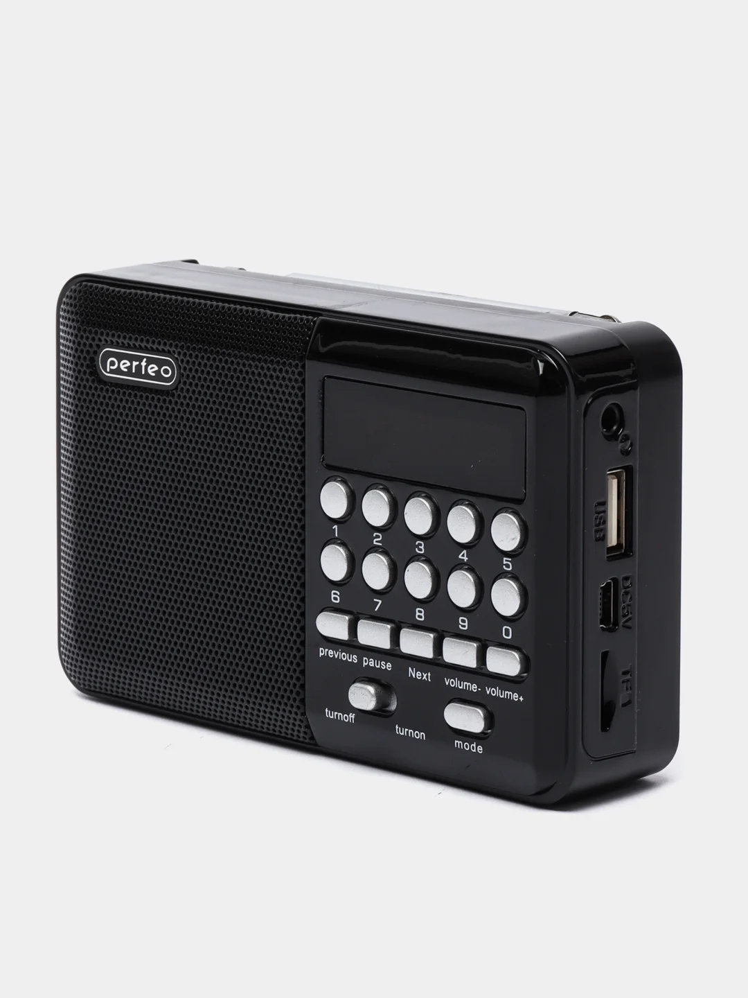 Красный perfeo радиоприемник цифровой PALM FM 87.5-108МГц/ MP3/ питание USB или 18650
