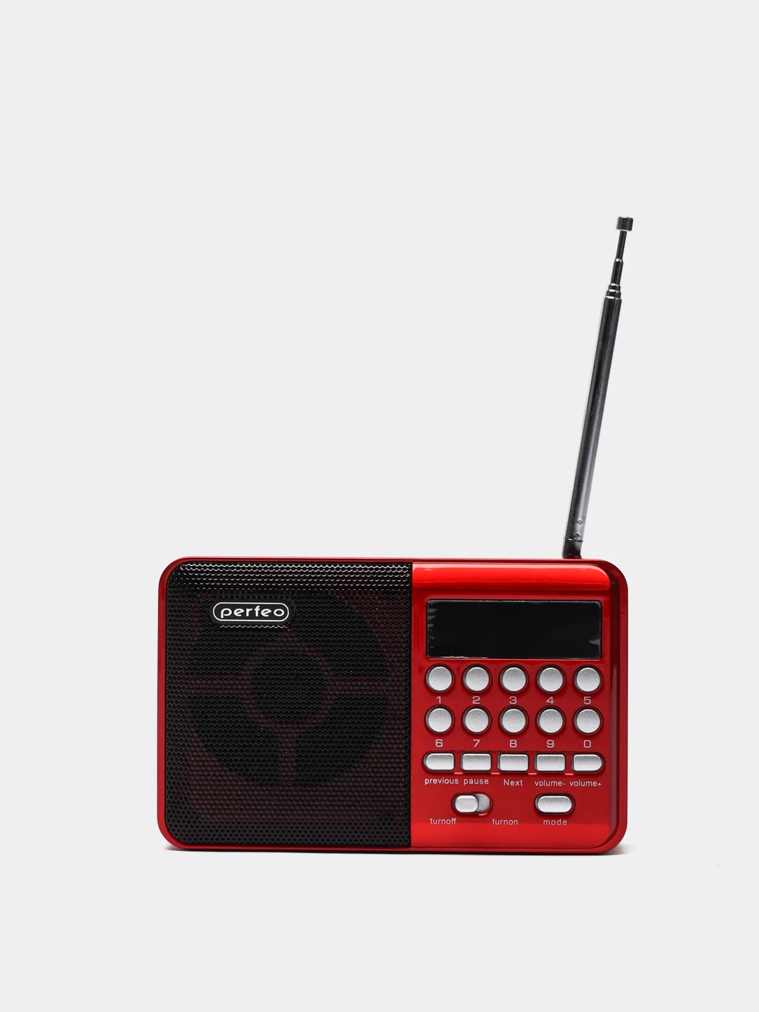 Красный perfeo радиоприемник цифровой PALM FM 87.5-108МГц/ MP3/ питание USB или 18650