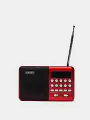 Красный perfeo радиоприемник цифровой PALM FM 87.5-108МГц/ MP3/ питание USB или 18650