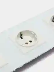 Белый электрическая розетка, антенная, 16 А, рамка из закаленного стекла