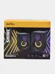 Perfeo колонки "SHINE", 2.0, мощность 2х3 Вт, USB