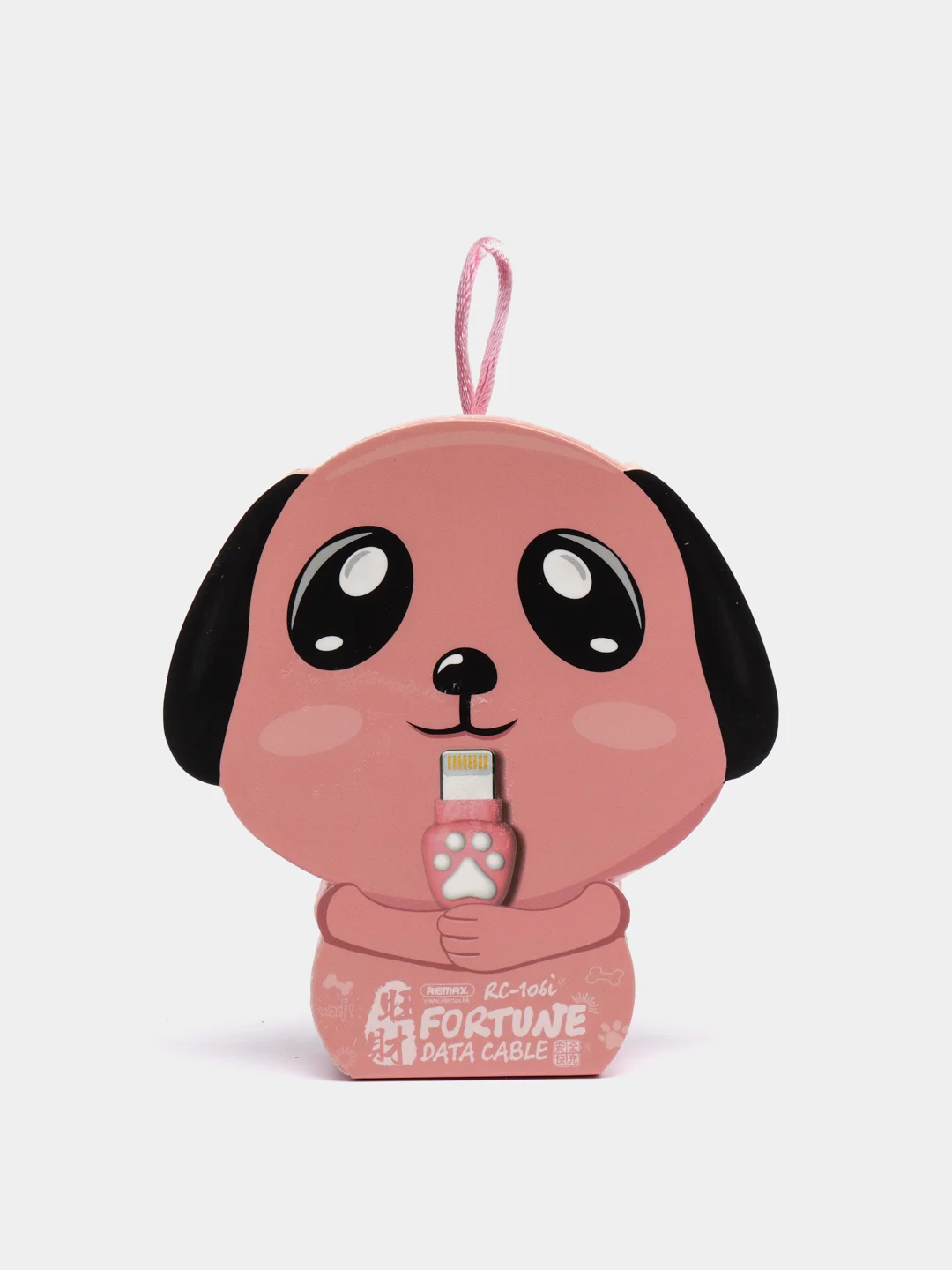 Розовый кабель для IPhone Remax Dog