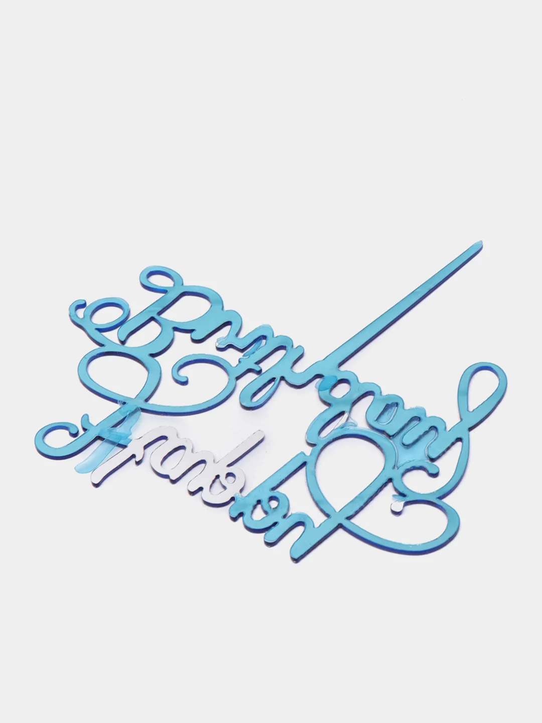 Синий топпер для торт "Happy Birthday"