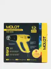 Термовоздуходувка MOLOT MHG 6020 + набор сопл (2000 Вт), строительный фен