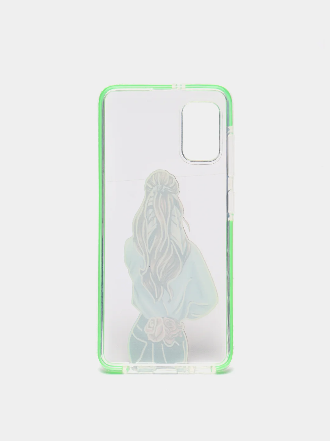 Голубой чехол Samsung Galaxy A41 (Самсунг Галакси А41) прозрачный плотный с рисунком