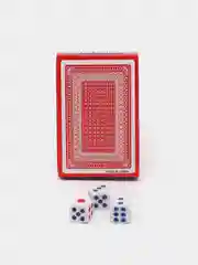 Колода игральных карт и 3 кубика-кости