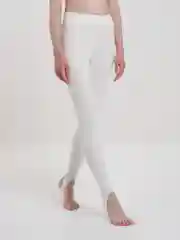 Белый женские легинсы, со штрипками