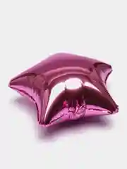 Розовый шар звезда фольгированный 19", 50 см