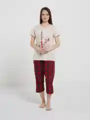 Бежевый пижама женская
