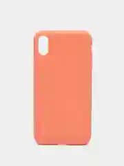Коралловый чехол для Apple iPhone XS Max силиконовый, матовый, однотонный