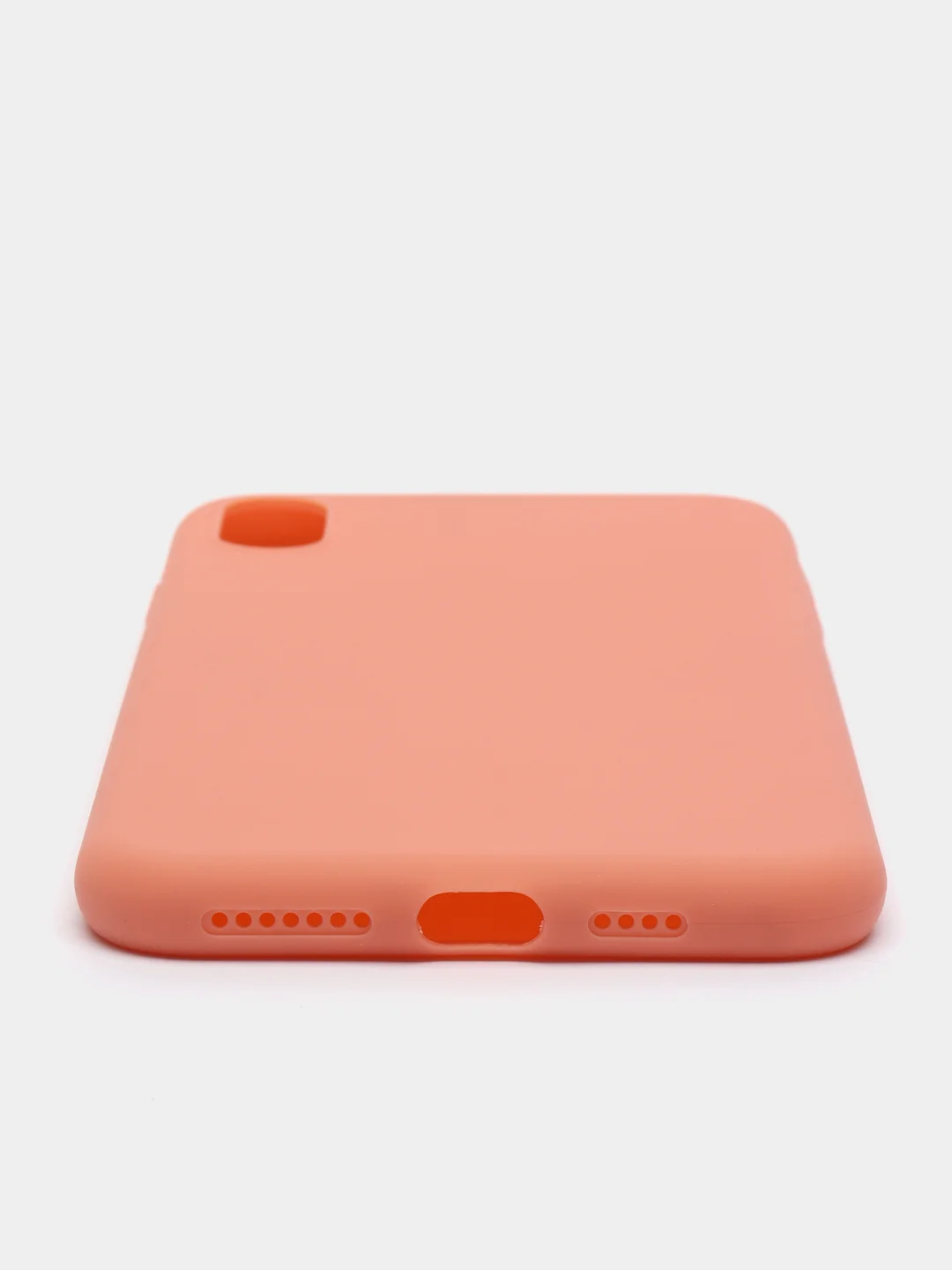 Коралловый чехол для Apple iPhone XS Max силиконовый, матовый, однотонный