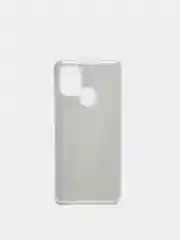 Серебряный чехол силиконовый с блестками для Samsung Galaxy A21S Противоударный чехол