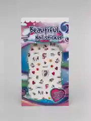 Белый наклейки для дизайна ногтей "Единороги", 12 х 7,5 см