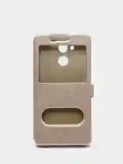 Золотой чехол книга с информационным окном Honor 6с Pro, с подставкой