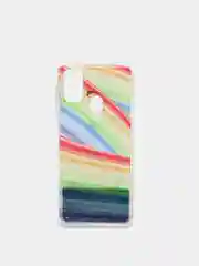 Оливковый чехол Samsung Galaxy M21, M30s (Самсунг Галакси М21, М30с) переливающийся жидкий блестками