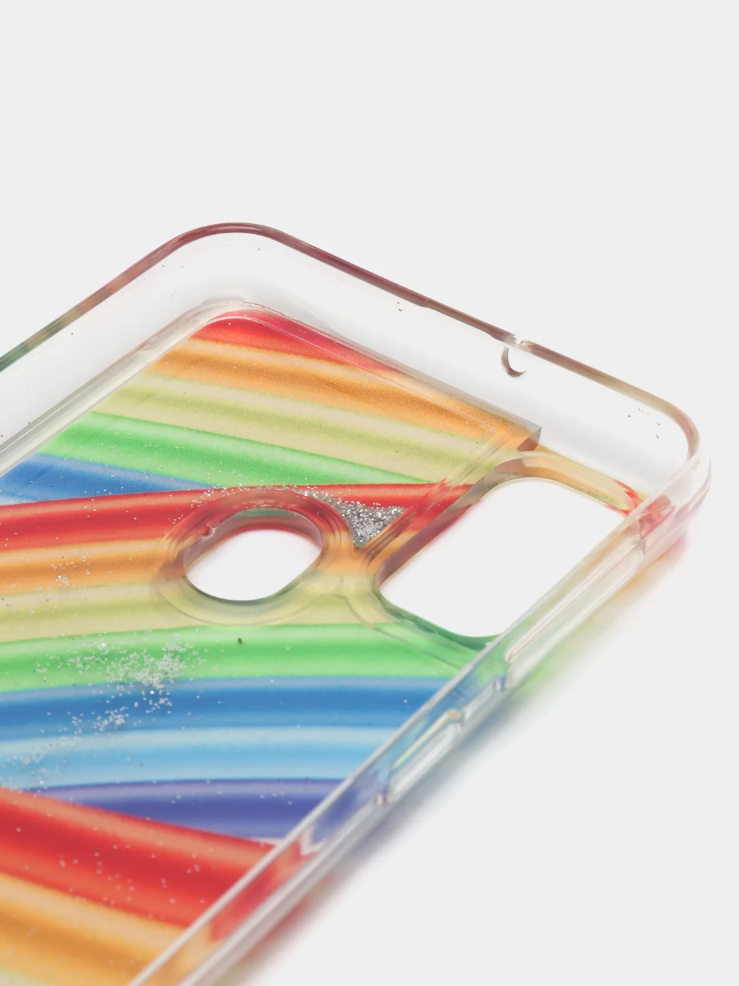Оливковый чехол Samsung Galaxy M21, M30s (Самсунг Галакси М21, М30с) переливающийся жидкий блестками