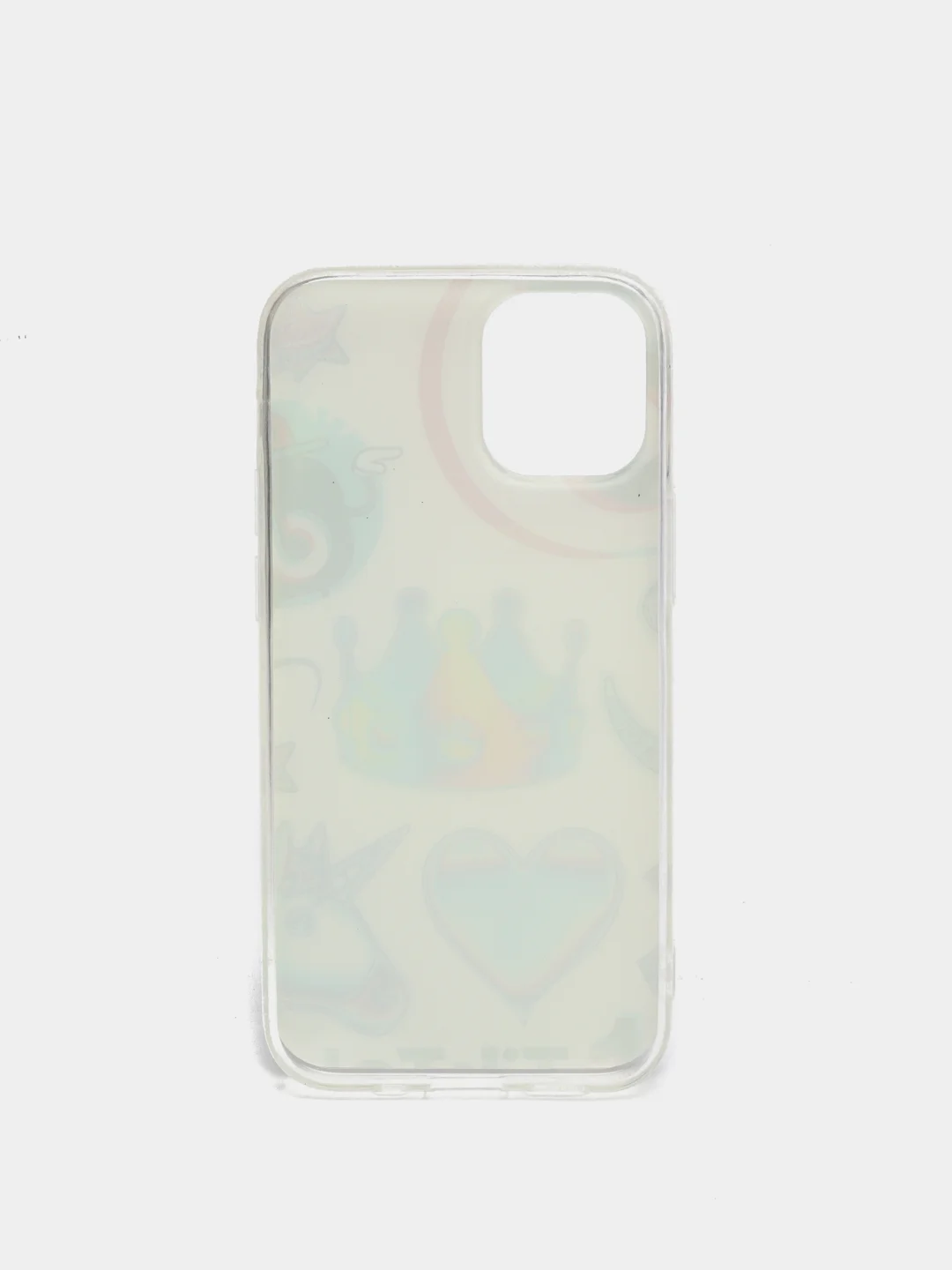 Серебряный чехол iPhone 12 / 12 Pro, 12 Pro Max, 12 Mini чехол силиконовый с рисунком