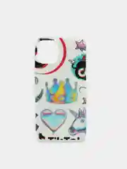 Серебряный чехол iPhone 12 / 12 Pro, 12 Pro Max, 12 Mini чехол силиконовый с рисунком
