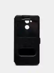 Черный чехол книга с информационным окном Honor 6с Pro, с подставкой
