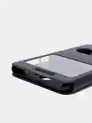 Черный чехол книга с информационным окном Honor 6с Pro, с подставкой