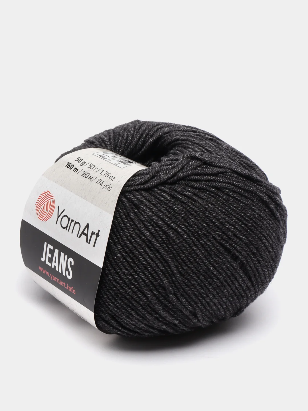 Угольный пряжа YarnArt Jeans, 50 г, 160 м