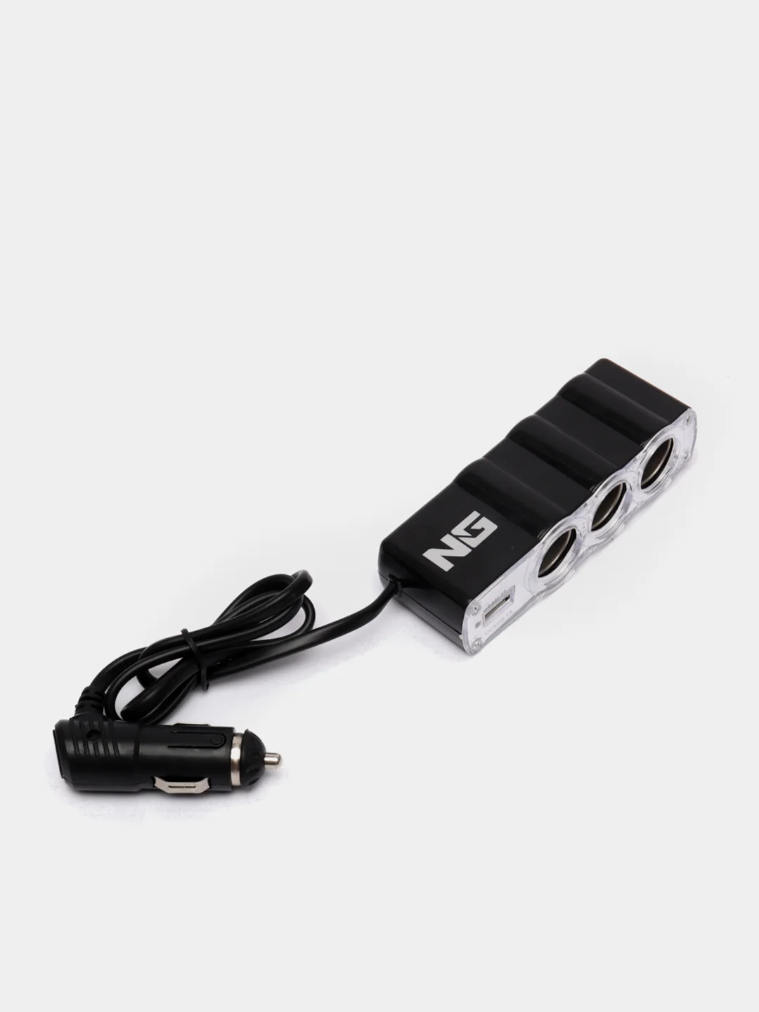 Разветвитель прикуривателя, 3 выхода +1 USB, 60 W, 2.1 А, 12/24 В
