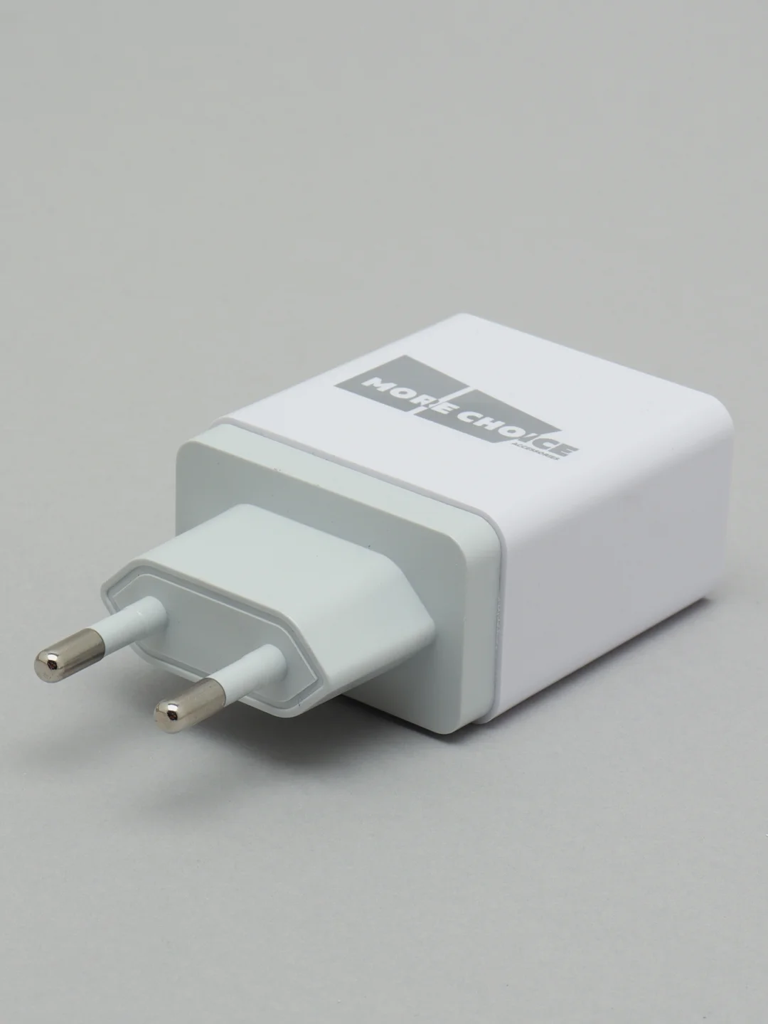 Белый блок питания 3.0A USB+USB-C, PD 20W быстрая зарядка для Apple/Android More Choice NC71S