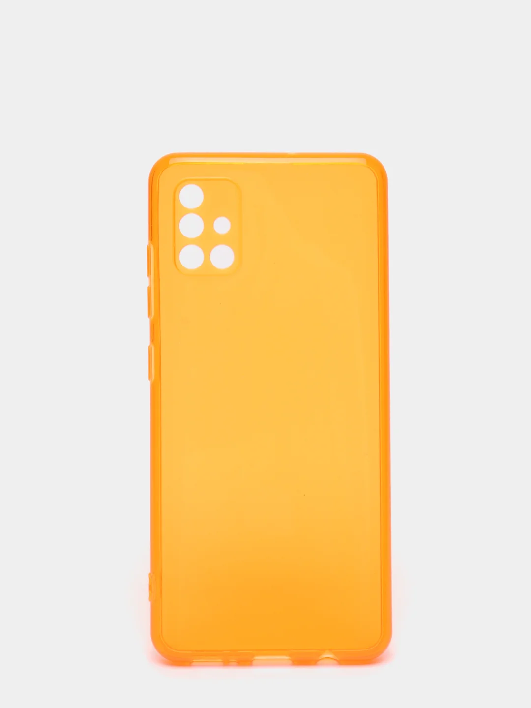 Оранжевый чехол для Samsung A51 2019/A515F силиконовый прозрачный неоновый