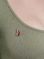 Красный брошь-булавка медицинская