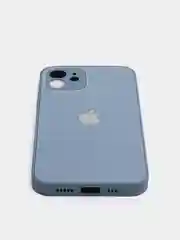 Мятный чехол силиконовый с матовой стеклянной панелью для iPhone 11, 12, 13, 13 Pro, 13 Pro Max