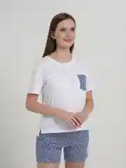 Белый пижама для дома, комплект: шорты и футболка, 100% хлопок, размеры 44-54, 4 расцветки