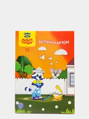 Картон белый A4, Мульти-Пульти, 10л., "Приключения Енота"