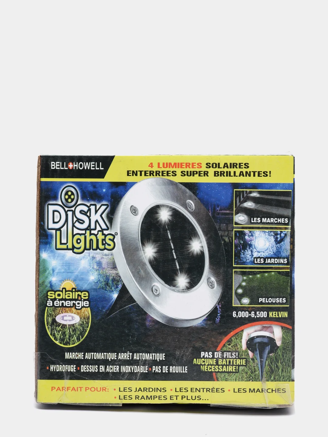 Уличный светильник на солнечной батарее Disk lights 8 LED, 1шт